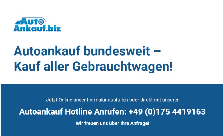 Autoankauf in Alsdorf: Faire Preise, schnelle Abwicklung mit autoankauf.biz